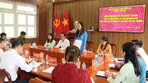 CHÁNH ÁN TÒA ÁN NHÂN DÂN TỈNH LÀM VIỆC VỚI PHƯỜNG XUÂN LẬP SAU HƠN HAI THÁNG CHÍNH QUYỀN HAI CẤP ĐI VÀO HOẠT ĐỘNG