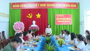 ĐOÀN KIỂM TRA SỞ GIÁO DỤC VÀ ĐÀO TẠO TỈNH THẨM ĐỊNH TRƯỜNG MẦM NON HOA SEN ĐẠT CHUẨN QUỐC GIA NĂM 2025