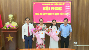 PHƯỜNG XUÂN LẬP TỔ CHỨC HỘI NGHỊ CÔNG BỐ QUYẾT ĐỊNH VỀ CÔNG TÁC CÁN BỘ