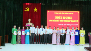 PHƯỜNG XUÂN LẬP HỘI NGHỊ CÔNG BỐ QUYẾT ĐỊNH THÀNH LẬP TRẠM Y TẾ