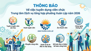 THÔNG BÁO Về việc tuyển dụng viên chức Trung tâm Dịch vụ...