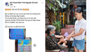 Chuyện tốt quanh ta: Một cụ bà phấn khởi nhận lại xấp vé số bị đánh rơi