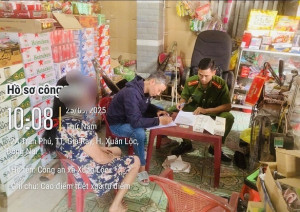 Công an xã Xuân Lộc phát hiện 5 vụ tàng trữ, buôn bán thuốc lá nhập lậu