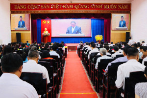 Xã Xuân Lộc tham dự hội nghị trực tuyến toàn quốc triển khai 4 Nghị quyết của Bộ Chính trị