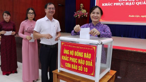 Xã Xuân Lộc phát động ủng hộ đồng bào khắc phục thiệt hại cơn bão số 10