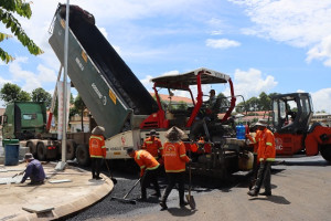 Dự án “Sửa chữa, chỉnh trang các tuyến đường khu trung tâm, chỉnh trang Hoa viên 9 tháng 4” tại xã Xuân Lộc sắp hoàn thành