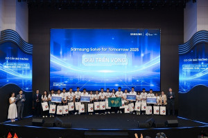 THPT Xuân Thọ vinh dự được trao tặng giải triển vọng tại Vòng Chung kết cuộc thi Samsung Solve for Tomorrow 2025