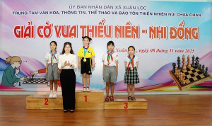 Bế mạc giải cờ vua Thiếu niên – Nhi đồng xã Xuân Lộc năm 2025