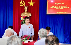 Cử tri ấp Trung Lương kiến nghị đảm bảo an toàn đường điện hạ thế