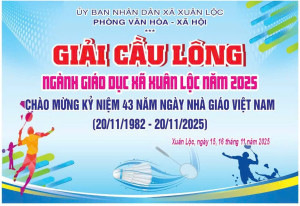 Phòng Văn hóa - Xã hội xã Xuân Lộc tổ chức Giải Cầu lông chào mừng kỷ niệm 43 năm Ngày Nhà giáo Việt Nam