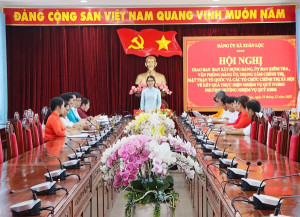 Giao ban Ban Xây dựng Đảng, Ủy ban Kiểm tra, Văn phòng Đảng ủy, Trung tâm Chính trị và các tổ chức chính trị – xã hội