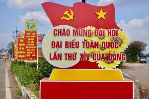 Xuân Lộc rực rỡ cờ hoa chào mừng Đại hội XIV của Đảng