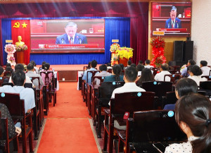 Xuân Lộc theo dõi trực tiếp phiên bế mạc Đại hội XIV của Đảng