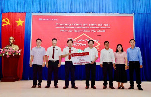 Xuân Lộc tiếp nhận quà an sinh xã hội do Ngân hàng Nông nghiệp và Phát triển nông thôn (Agribank) – Chi nhánh Xuân Lộc tài trợ