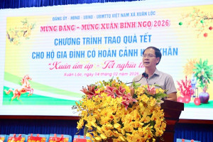 Xuân Lộc trao gần 350 phần quà cho hộ có hoàn cảnh khó khăn dịp Tết Nguyên đán Bính Ngọ 2026