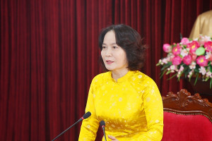 Đồng chí Bí thư Đảng ủy xã Xuân Lộc chủ trì cuộc họp giao...