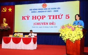 Kỳ họp thứ 5 (chuyên đề) Hội đồng nhân dân xã Xuân Lộc khoá I, nhiệm kỳ 2021 - 2026