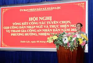 Xuân Lộc tổng kết công tác tuyển chọn, gọi công dân nhập ngũ và thực hiện nghĩa vụ tham gia Công an nhân dân năm 2026