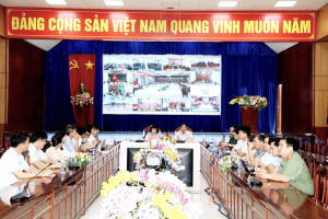 Xã Xuân Lộc tham gia họp trực tuyến với UBND tỉnh