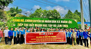Xuân Lộc tổ chức ra quân chỉnh trang cảnh quan, vệ sinh môi...
