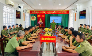 Công an phường Xuân Lộc tổ chức Hội nghị tập huấn bảo vệ các sự kiện chính trị, đại biểu các cấp tham dự Hội nghị trên địa bàn phường