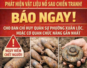 Tiếp nhận và đưa về trụ sở bảo quản vật thể có hình dạng giống đạn pháo cỡ khoảng 75 -105 mm
