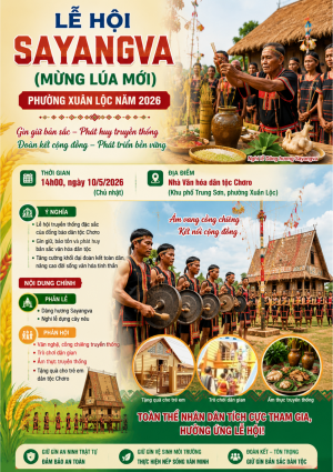 Lễ hội Sayangva (Mừng lúa mới) phường Xuân Lộc năm 2026
