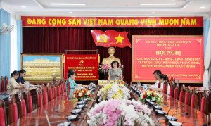 Bí thư Đảng ủy, Chủ tịch HĐND Nguyễn Thị Cát Tiên chủ trì giao ban 4 bên về kết quả thực hiện nhiệm vụ quý II/2026, phương hướng, nhiệm vụ quý III/2026.