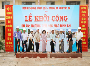 Phường Xuân Lộc khởi công xây dựng Trường Tiểu học Mạc Đỉnh Chi