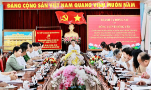 Bí thư Thành ủy Vũ Hồng Văn làm việc với phường Xuân Lộc và các xã Xuân Hoà, Xuân Định, Xuân Thành, Xuân Phú, Xuân Bắc