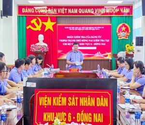 Kiểm tra công tác Đảng tại Chi bộ VKSND khu vực 6