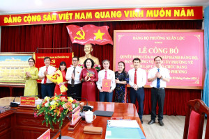 Lễ công bố Quyết định của Ban Chấp hành Đảng bộ, Ban Thường...