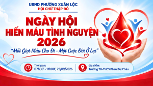 Mời bạn tham gia Ngày hội Hiến máu tình nguyện năm 2026 tại...
