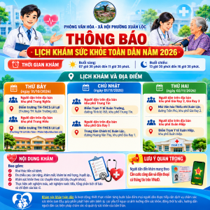 Phường Xuân Lộc tiếp tục triển khai khám sức khỏe toàn dân...
