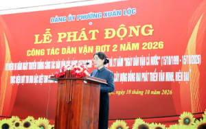Xuân Lộc huy động trên 3,6 tỷ đồng thực hiện công tác dân vận đợt 2 năm 2026