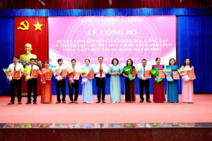 Phường Xuân Lộc công bố quyết định sắp xếp cơ sở giáo dục công lập và thành lập các tổ chức cơ sở Đảng giáo dục công lập trực thuộc Đảng bộ phường