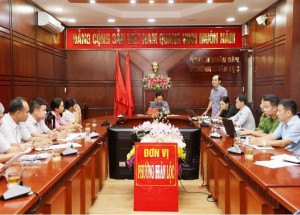 Phường Xuân Lộc làm việc về công tác phòng cháy, chữa cháy tại các chợ trên địa bàn