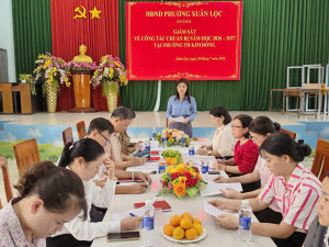 Giám sát về công tác chuẩn bị năm học 2026-2027 tại Trường THCS Nguyễn Hiền và Trường TH Kim Đồng