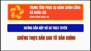 Hướng dẫn nộp hồ sơ Chứng thực bản sao từ bản chính trực tuyến