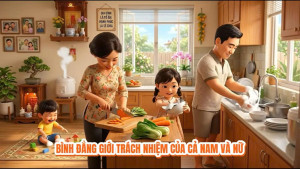 Chung tay xây dựng gia đình không bạo lực - lan tỏa yêu thương, thực hiện bình đẳng giới mỗi ngày.