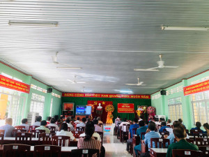 ỦY BAN MẶT TRẬN TỔ QUỐC VIỆT NAM XÃ XUÂN PHÚ TỔ CHỨC HỘI NGHỊ ĐÓNG GÓP DỰ THẢO VĂN KIỆN ĐẠI HỘI ĐẠI BIỂU CÁC CẤP VÀ TRIỂN KHAI NGHỊ QUYẾT SỐ 57-NQ/TW CỦA BỘ CHÍNH TRỊ