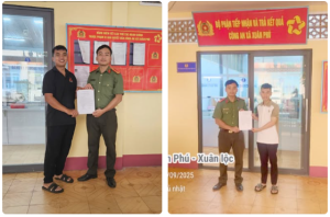 NHỮNG CÔNG DÂN XÃ XUÂN PHÚ VIẾT ĐƠN TÌNH NGUYỆN THAM GIA NGHĨA VỤ CÔNG AN NHÂN DÂN 2025