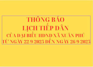 LỊCH TIẾP DÂN CỦA LÃNH ĐẠO HĐND, UBND VÀ LÃNH ĐẠO CÁC PHÒNG BAN CHUYÊN MÔN