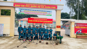 BAN CHỈ HUY QUÂN SỰ XÃ XUÂN PHÚ PHÁT HUY  VAI TRÒ NÒNG CỐT TRONG CÔNG TÁC DÂN VẬN