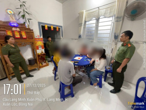 CÔNG AN XÃ XUÂN PHÁT HIỆN, XỬ LÝ CÁC ĐỐI TƯỢNG ĐÁNH BẠC