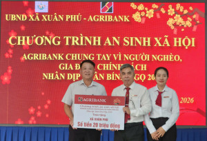 NGÂN HÀNG NN&PTNT AGRIBANK CHI NHÁNH XUÂN LỘC – ĐỒNG NAI CHUNG TAY VÌ NGƯỜI NGHÈO, GIA ĐÌNH CHÍNH SÁCH XÃ XUÂN PHÚ  NHÂN DỊP XUÂN BÍNH NGỌ 2026