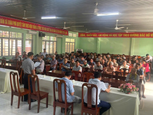 XÃ XUÂN PHÚ TỔ CHỨC HỌP DÂN CÔNG KHAI  VÀ THÔNG BÁO THU HỒI ĐẤT THỰC HIỆN DỰ ÁN NÂNG CẤP,  MỞ RỘNG TUYẾN ĐƯỜNG ĐT 773