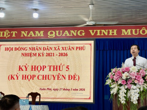 KỲ HỌP THỨ 5 (KỲ HỌP CHUYÊN ĐỀ) HĐND XÃ XUÂN PHÚ  KHÓA XII, NHIỆM KỲ 2021–2026