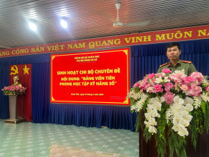 CHI BỘ CÔNG AN XÃ XUÂN PHÚ TỔ CHỨC SINH HOẠT CHUYÊN ĐỀ “ĐẢNG VIÊN TIÊN PHONG HỌC TẬP KỸ NĂNG SỐ”.