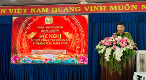 CÔNG AN XÃ XUÂN PHÚ TỔ CHỨC HỘI NGHỊ SƠ KẾT CÔNG TÁC CÔNG AN 6 THÁNG ĐẦU NĂM, TRIỂN KHAI NHIỆM VỤ 6 THÁNG CUỐI NĂM 2026